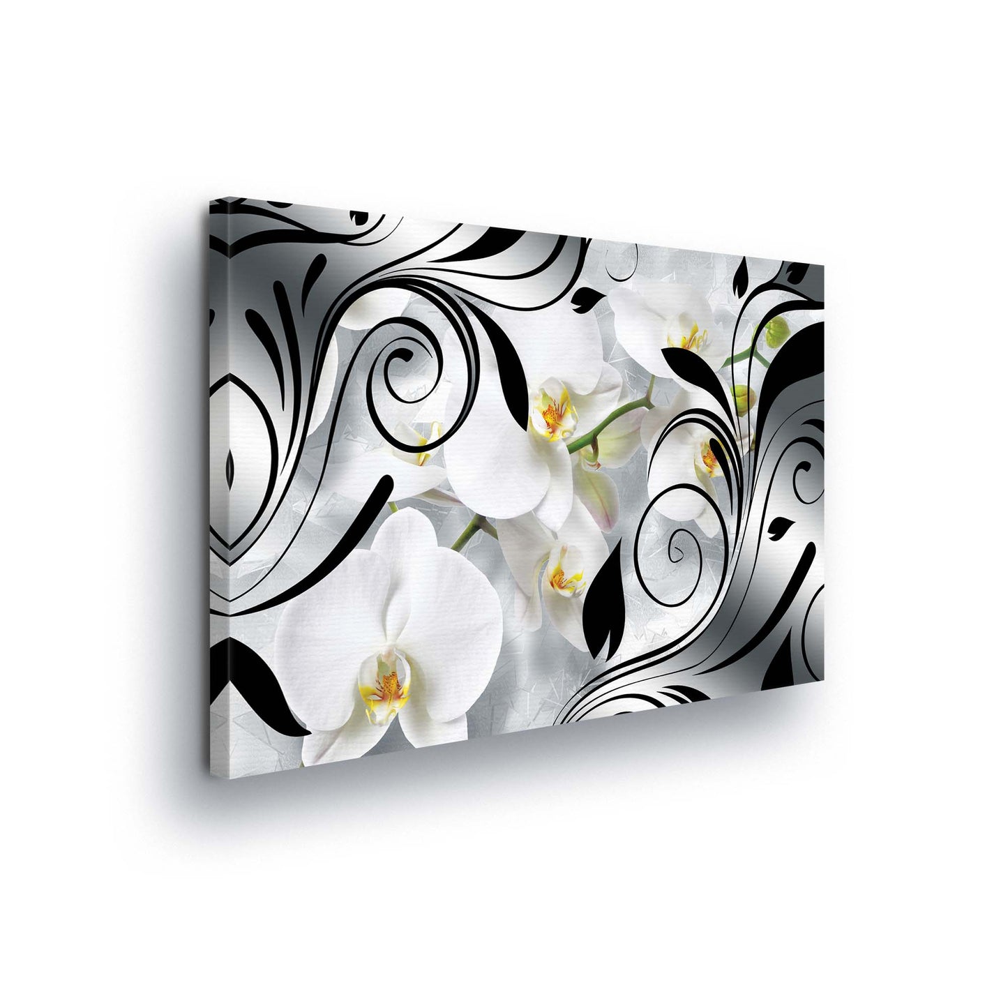 Modern Flowers, Nature, & Swirls Canvas Photo Print