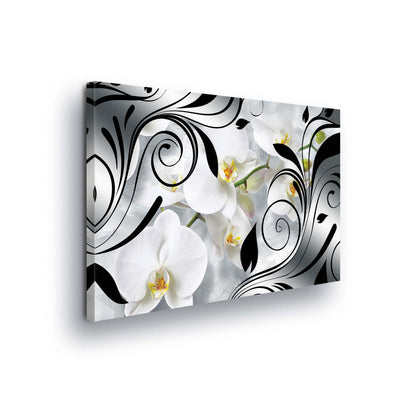 Modern Flowers, Nature, & Swirls Canvas Photo Print