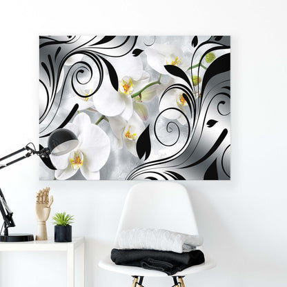 Modern Flowers, Nature, & Swirls Canvas Photo Print