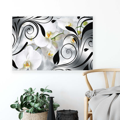 Modern Flowers, Nature, & Swirls Canvas Photo Print