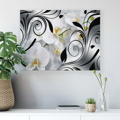 Modern Flowers, Nature, & Swirls Canvas Photo Print