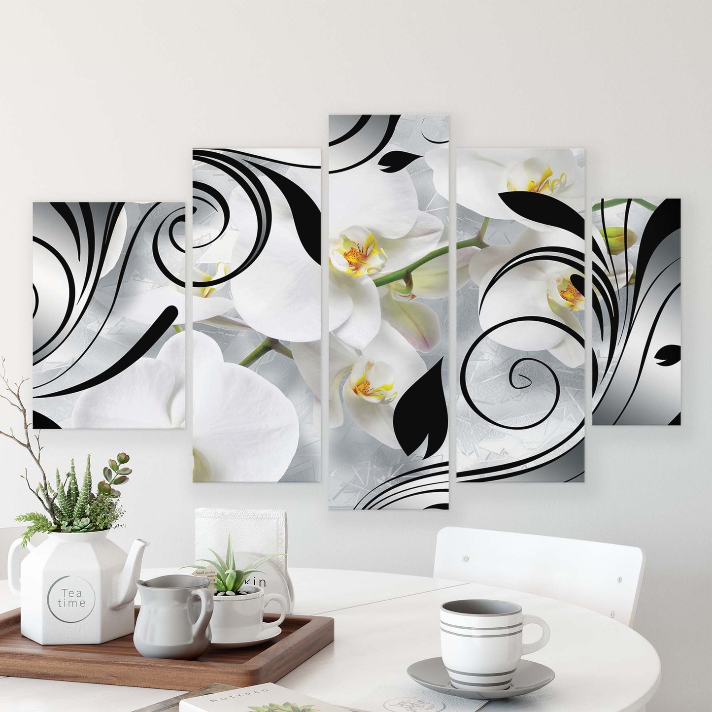 Modern Flowers, Nature, & Swirls Canvas Photo Print