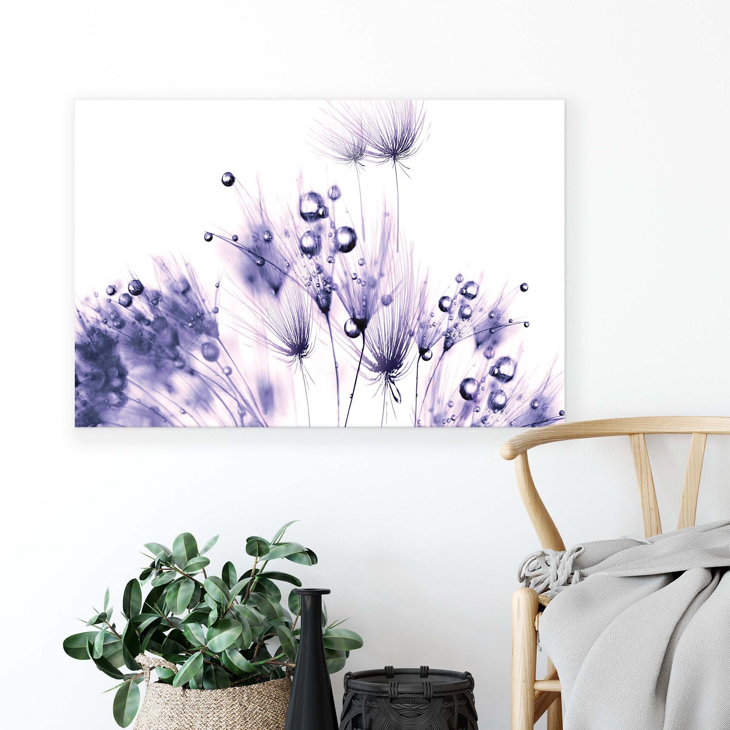 Modern Flowers, Nature, & Swirls Canvas Photo Print - USTAD HOME