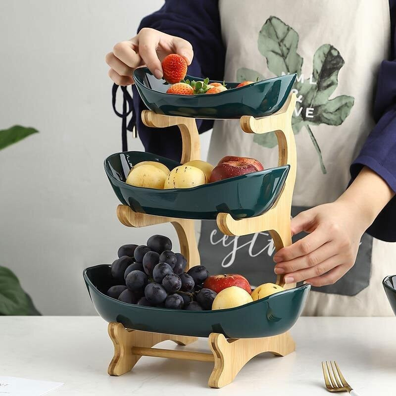 Nordic ceramics dessert basket - USTAD HOME