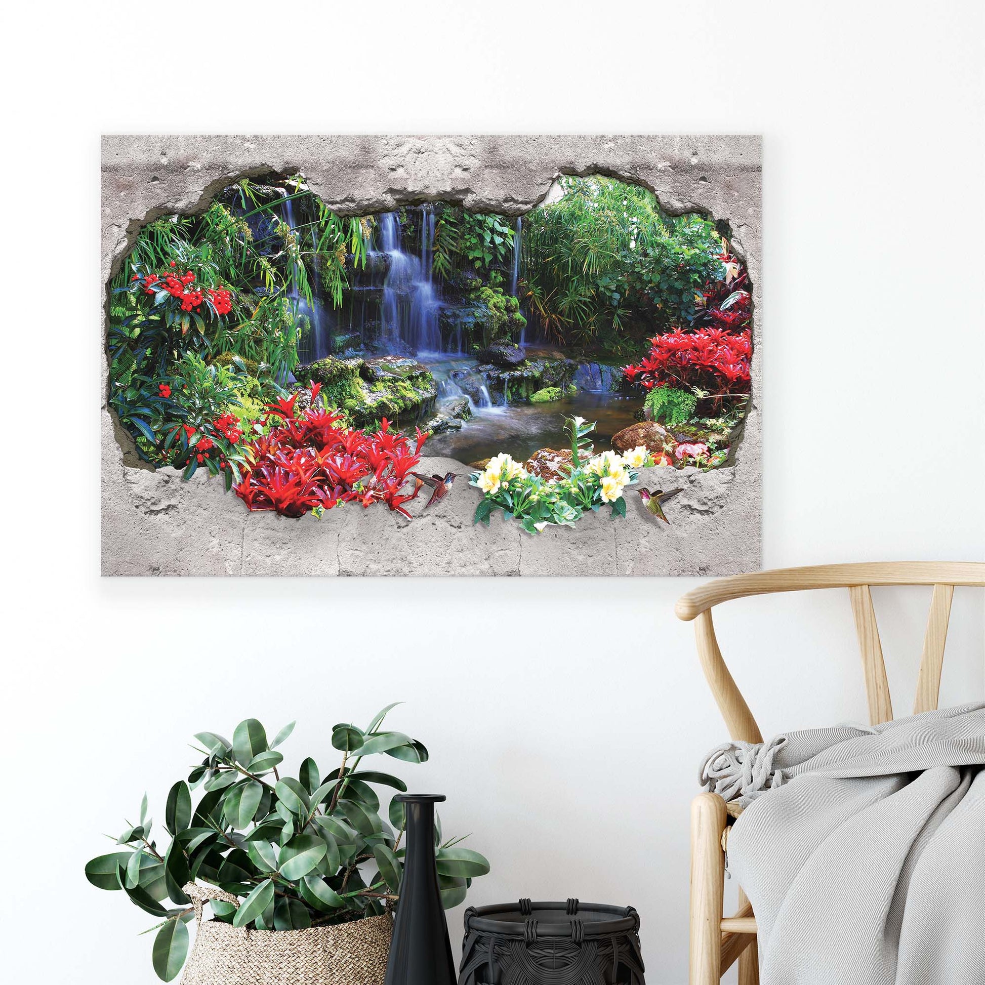 Lakes & Waterfalls Canvas Photo Print - USTAD HOME