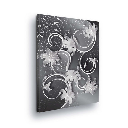 Modern Flowers, Nature, & Swirls Canvas Photo Print - USTAD HOME