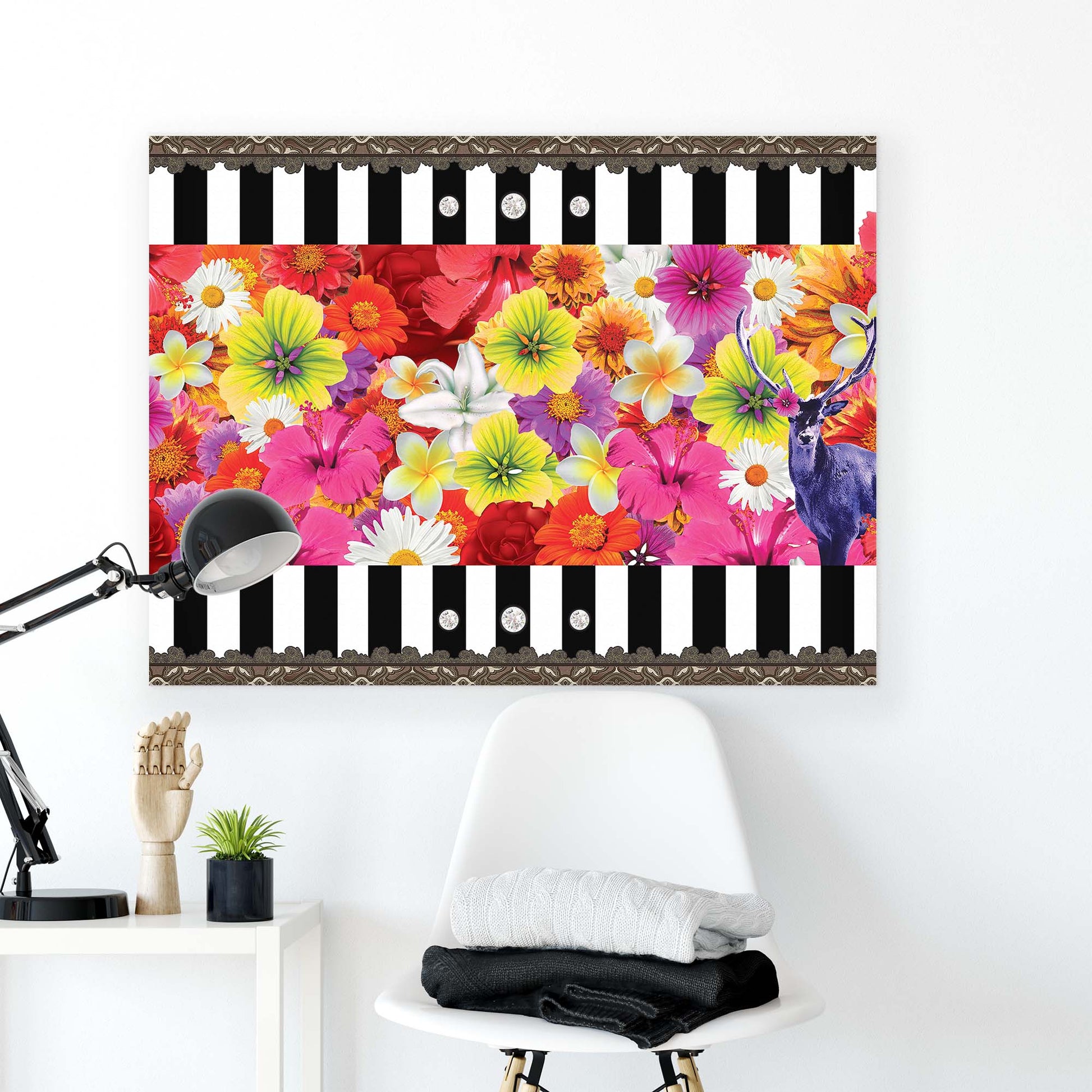 Modern Flowers, Nature, & Swirls Canvas Photo Print - USTAD HOME