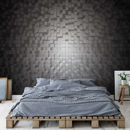 3D Black And White Modern Pixel Design Photo Wallpaper Wall Mural - USTAD HOME