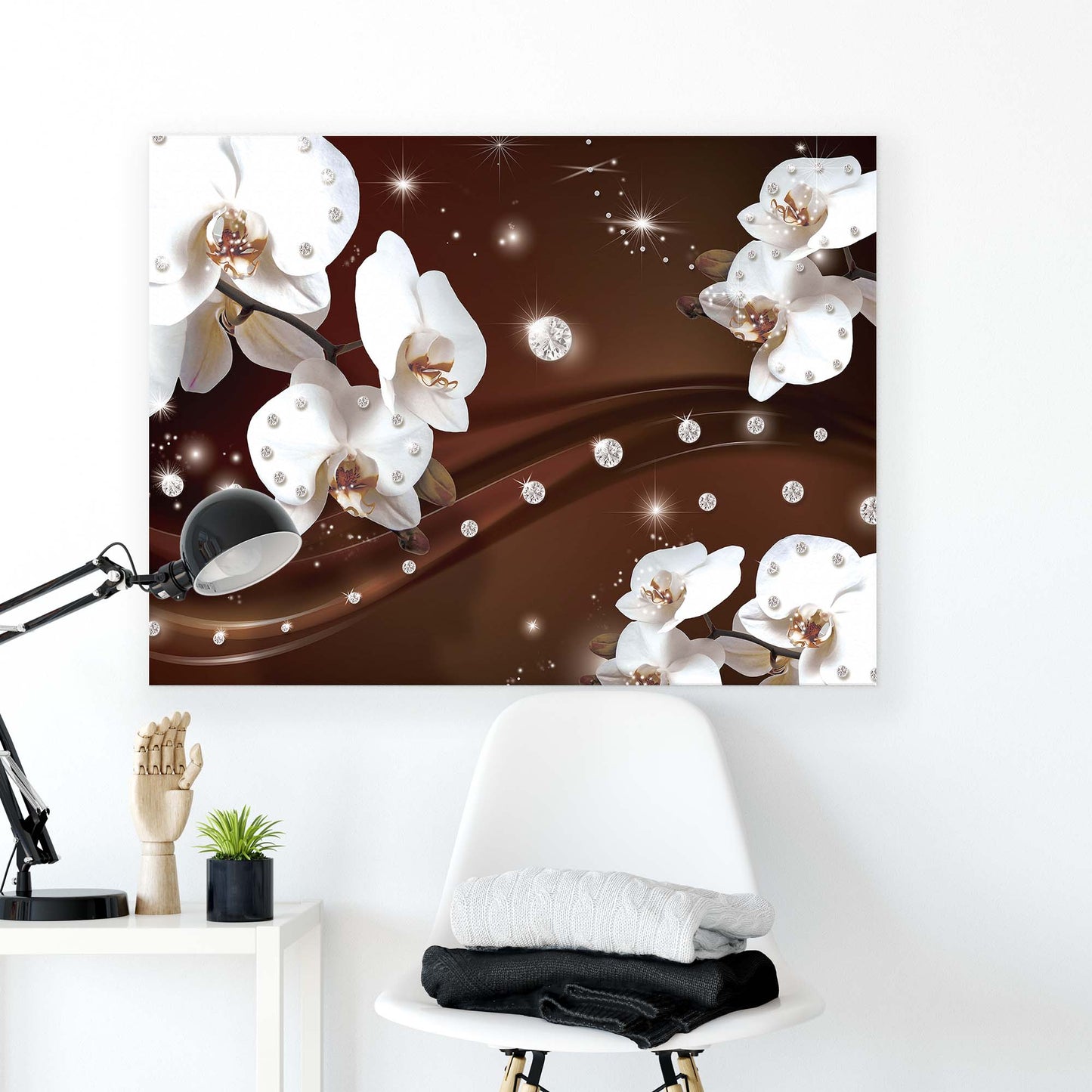 Modern Flowers, Nature, & Swirls Canvas Photo Print - USTAD HOME