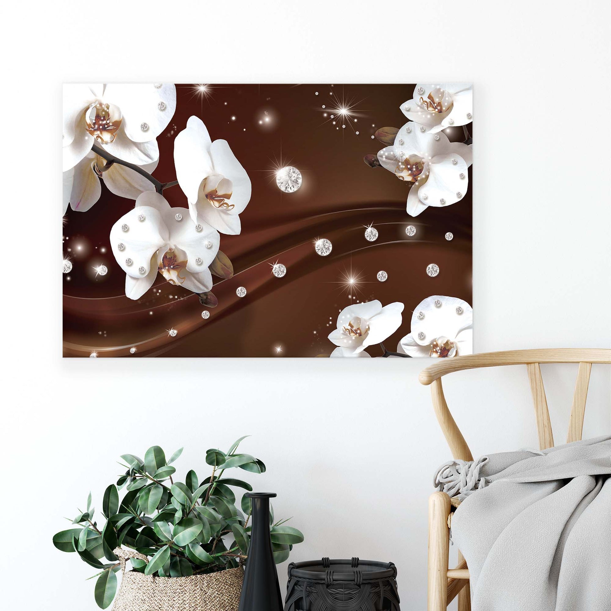 Modern Flowers, Nature, & Swirls Canvas Photo Print - USTAD HOME