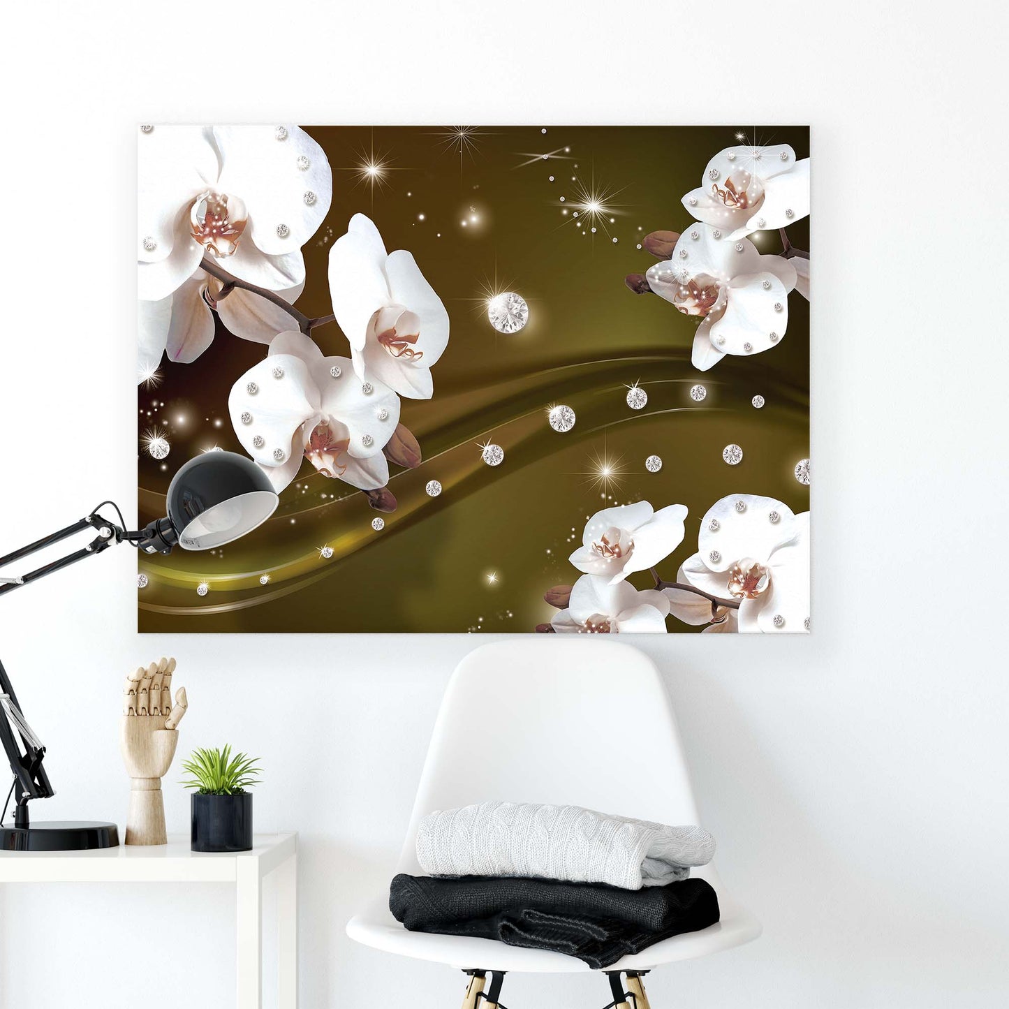 Modern Flowers, Nature, & Swirls Canvas Photo Print - USTAD HOME