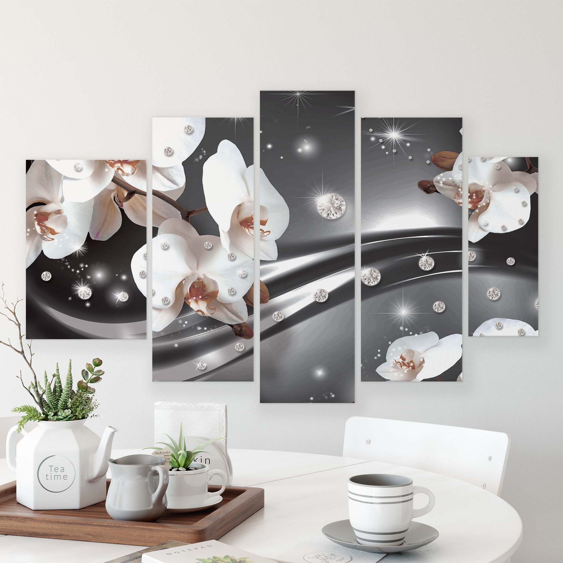 Modern Flowers, Nature, & Swirls Canvas Photo Print - USTAD HOME