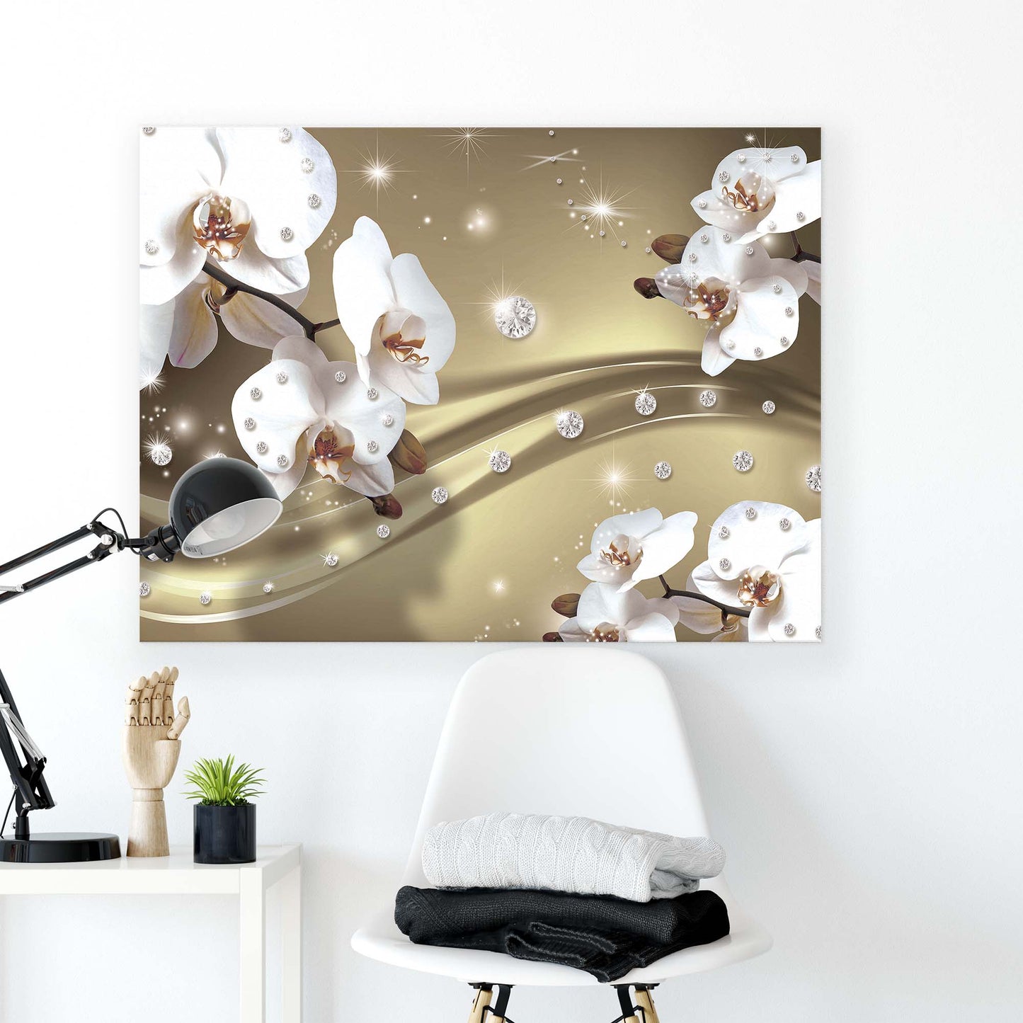 Modern Flowers, Nature, & Swirls Canvas Photo Print - USTAD HOME