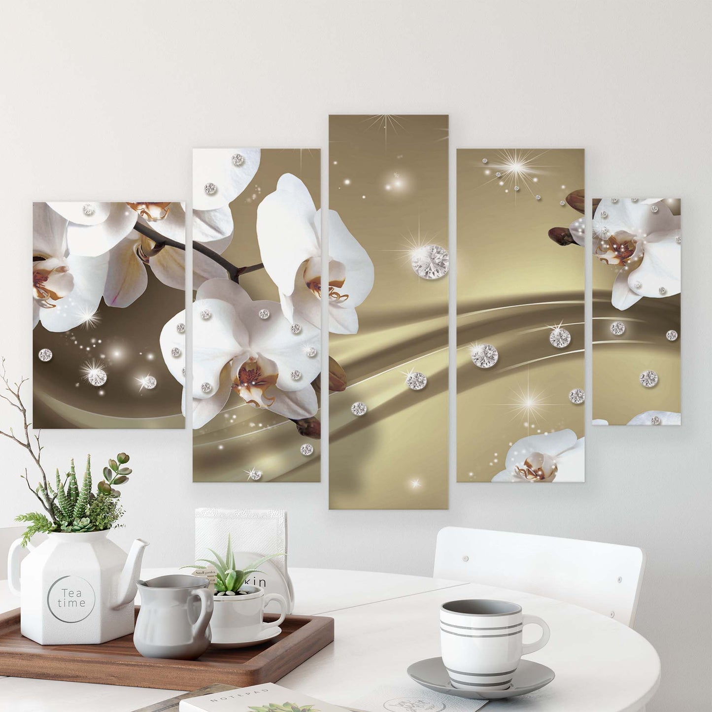 Modern Flowers, Nature, & Swirls Canvas Photo Print - USTAD HOME