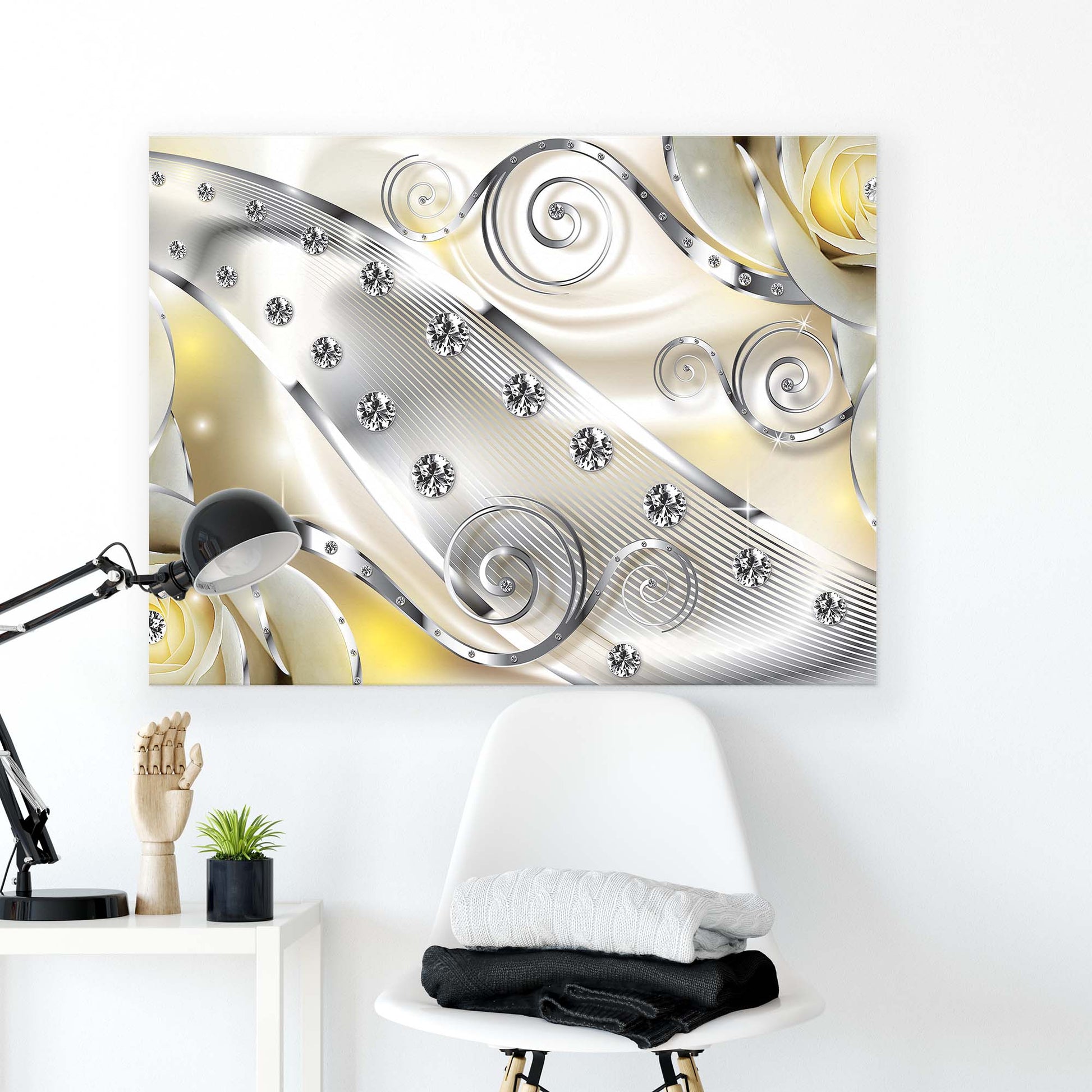 Modern Flowers, Nature, & Swirls Canvas Photo Print - USTAD HOME