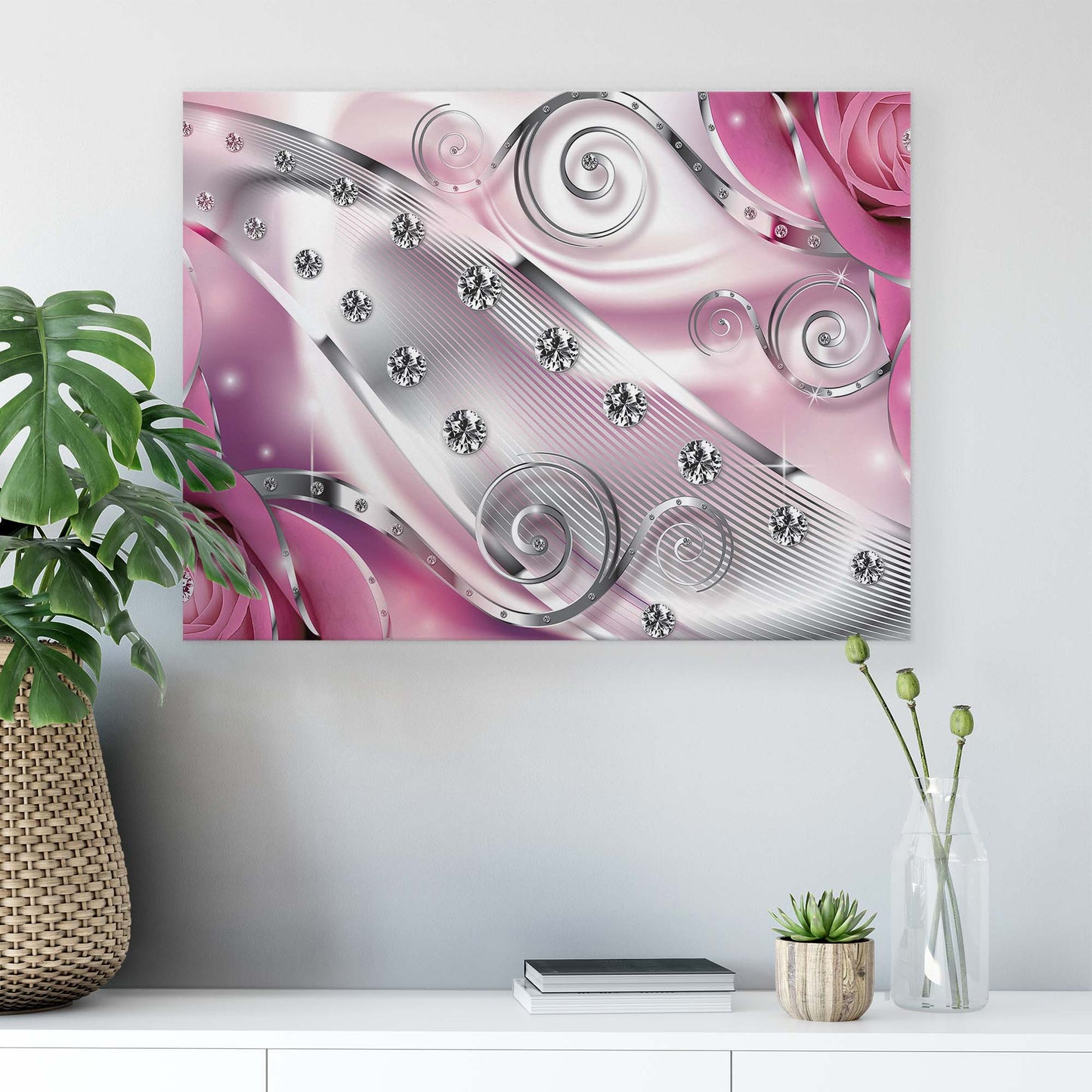 Modern Flowers, Nature, & Swirls Canvas Photo Print - USTAD HOME