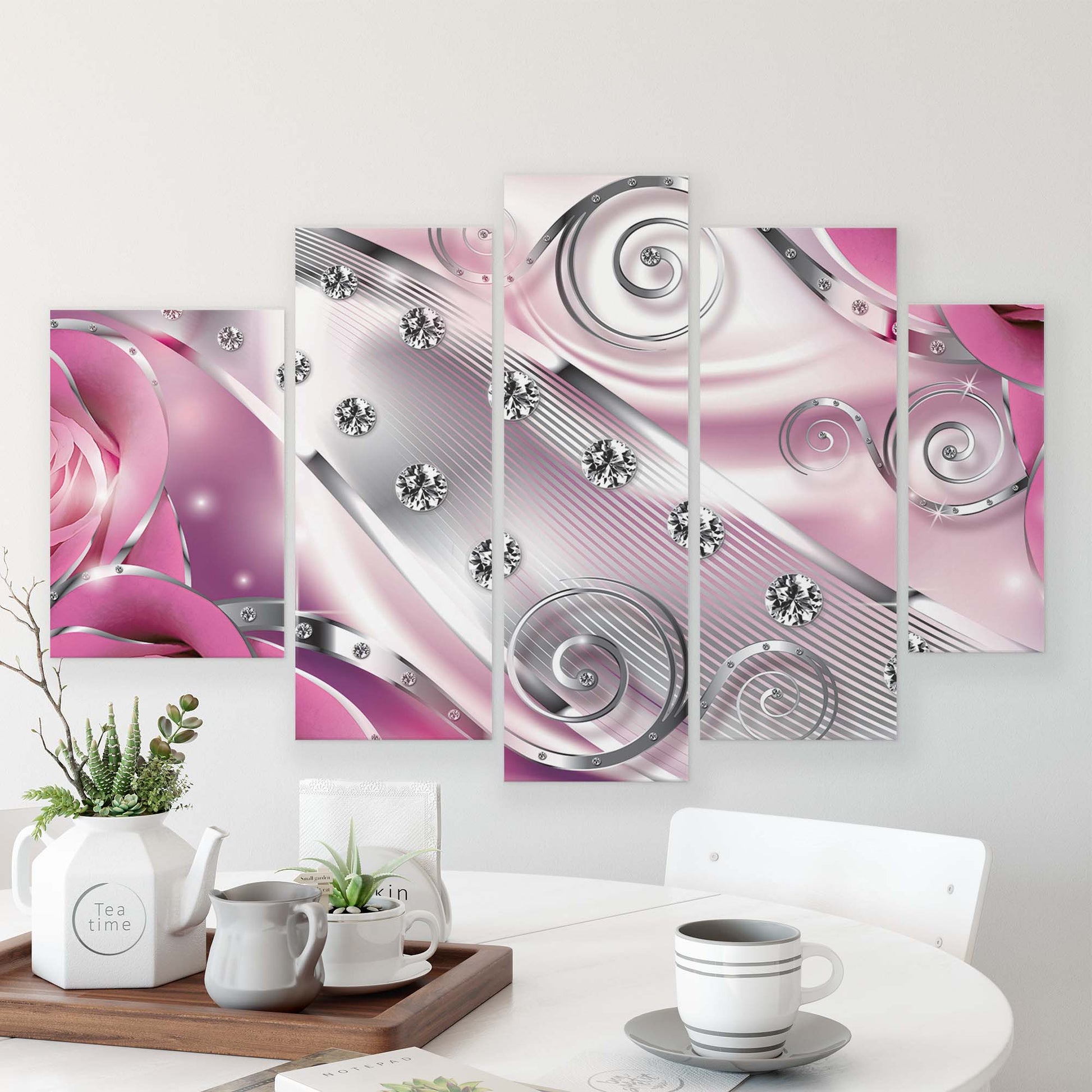 Modern Flowers, Nature, & Swirls Canvas Photo Print - USTAD HOME