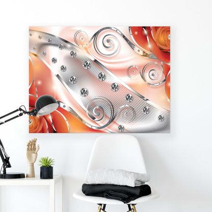 Modern Flowers, Nature, & Swirls Canvas Photo Print - USTAD HOME