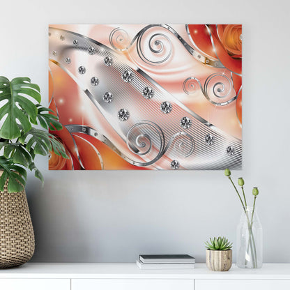 Modern Flowers, Nature, & Swirls Canvas Photo Print - USTAD HOME