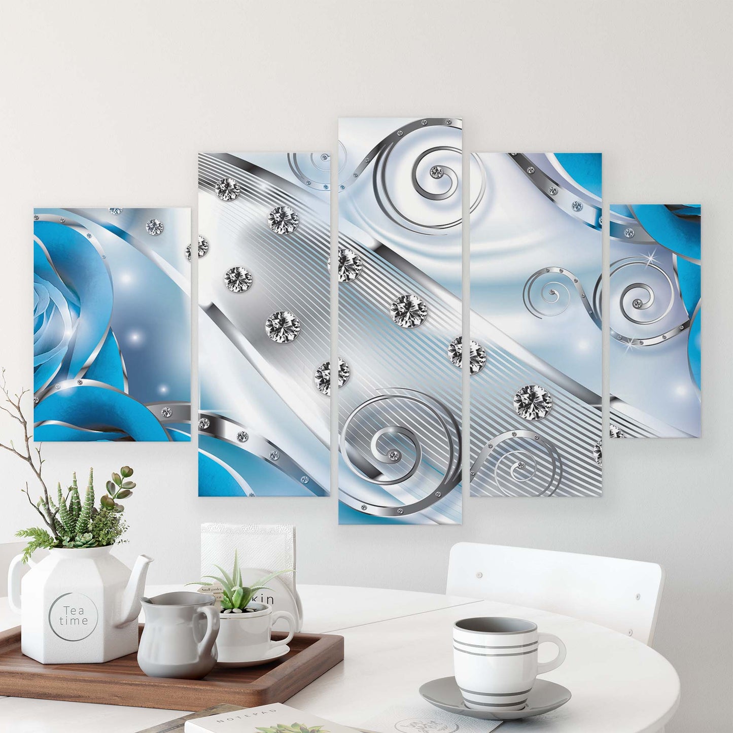 Modern Flowers, Nature, & Swirls Canvas Photo Print - USTAD HOME