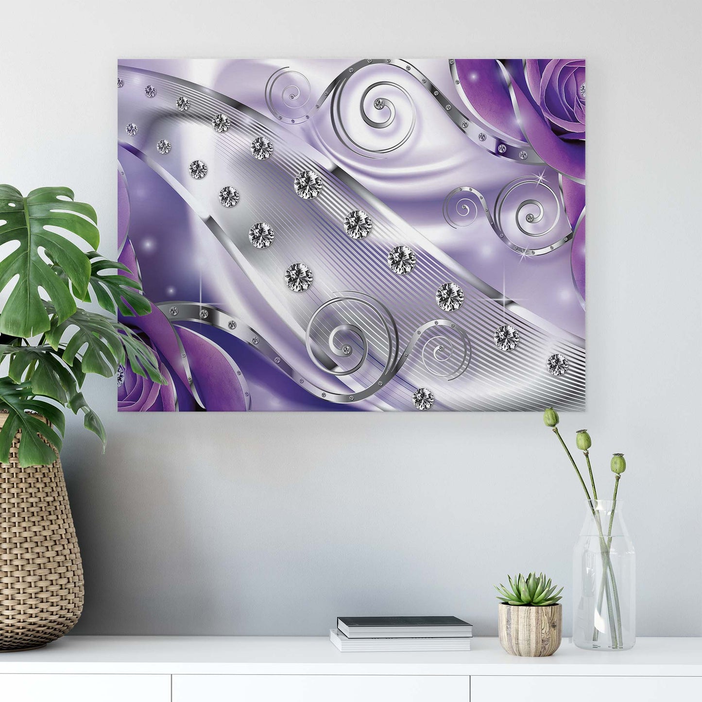 Modern Flowers, Nature, & Swirls Canvas Photo Print - USTAD HOME