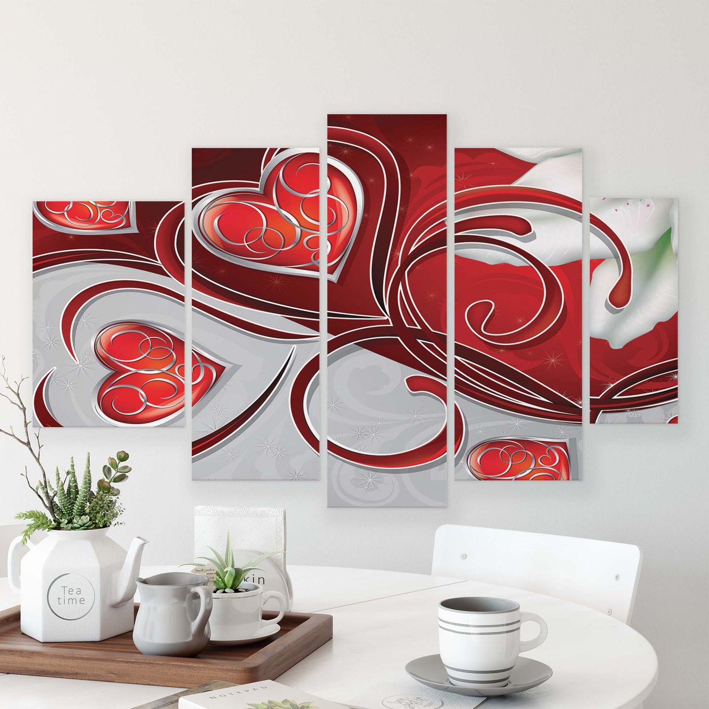 Modern Flowers, Nature, & Swirls Canvas Photo Print - USTAD HOME