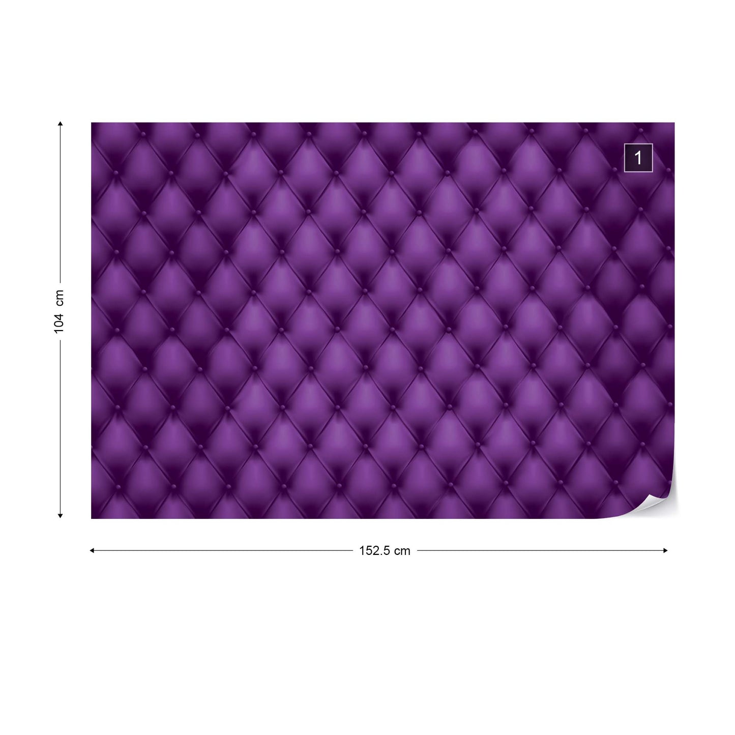 Luxury Purple Chesterfield Texture Photo Wallpaper Wall Mural - USTAD HOME