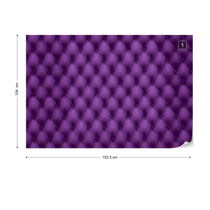 Luxury Purple Chesterfield Texture Photo Wallpaper Wall Mural - USTAD HOME