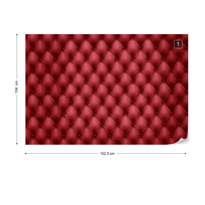 Luxury Red Chesterfield Texture Photo Wallpaper Wall Mural - USTAD HOME