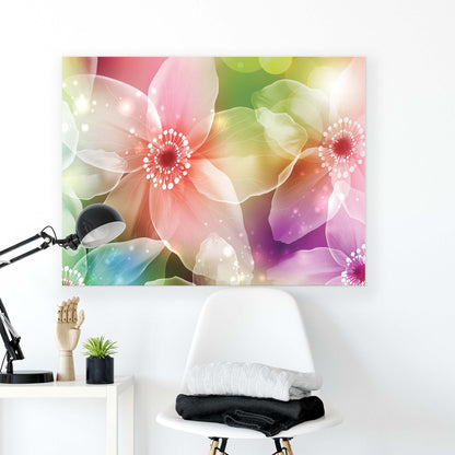 Modern Flowers, Nature, & Swirls Canvas Photo Print - USTAD HOME