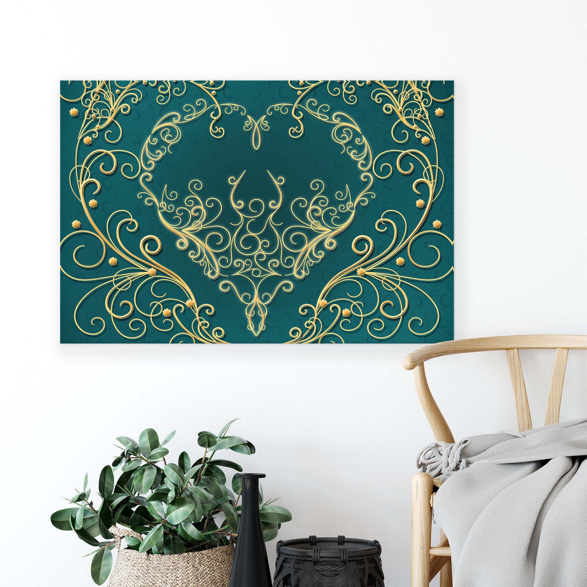 Modern Flowers, Nature, & Swirls Canvas Photo Print - USTAD HOME