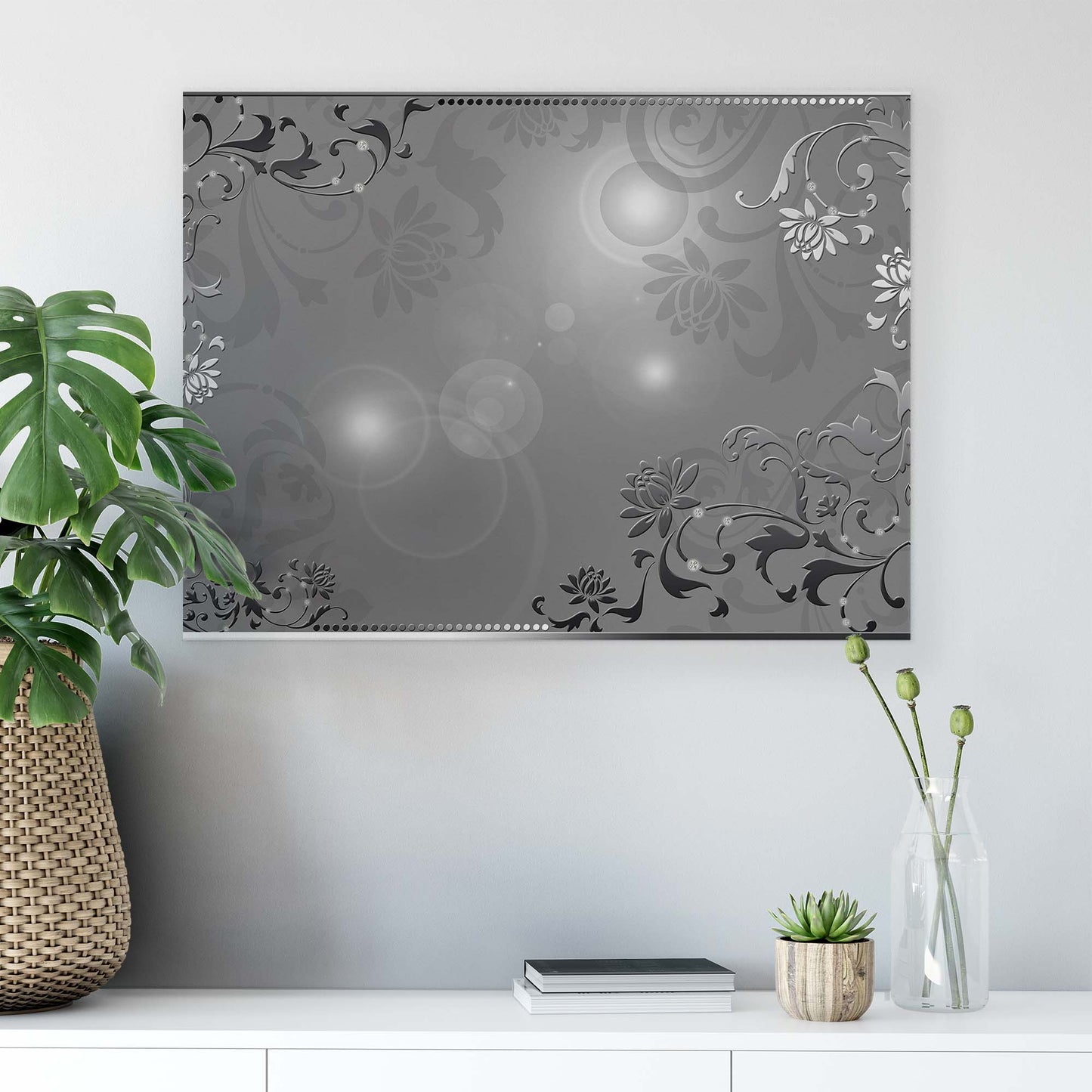 Modern Flowers, Nature, & Swirls Canvas Photo Print - USTAD HOME