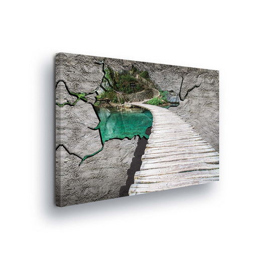 Lakes & Waterfalls Canvas Photo Print - USTAD HOME