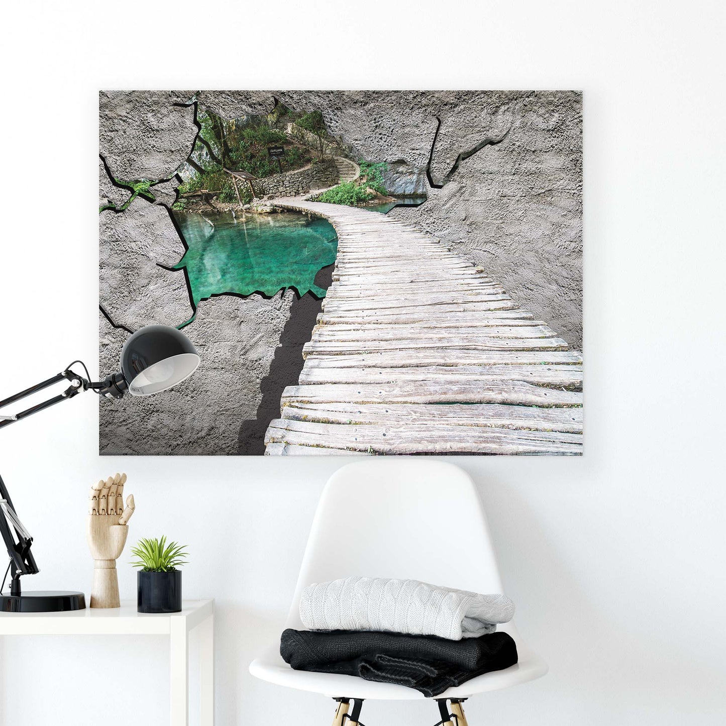 Lakes & Waterfalls Canvas Photo Print - USTAD HOME