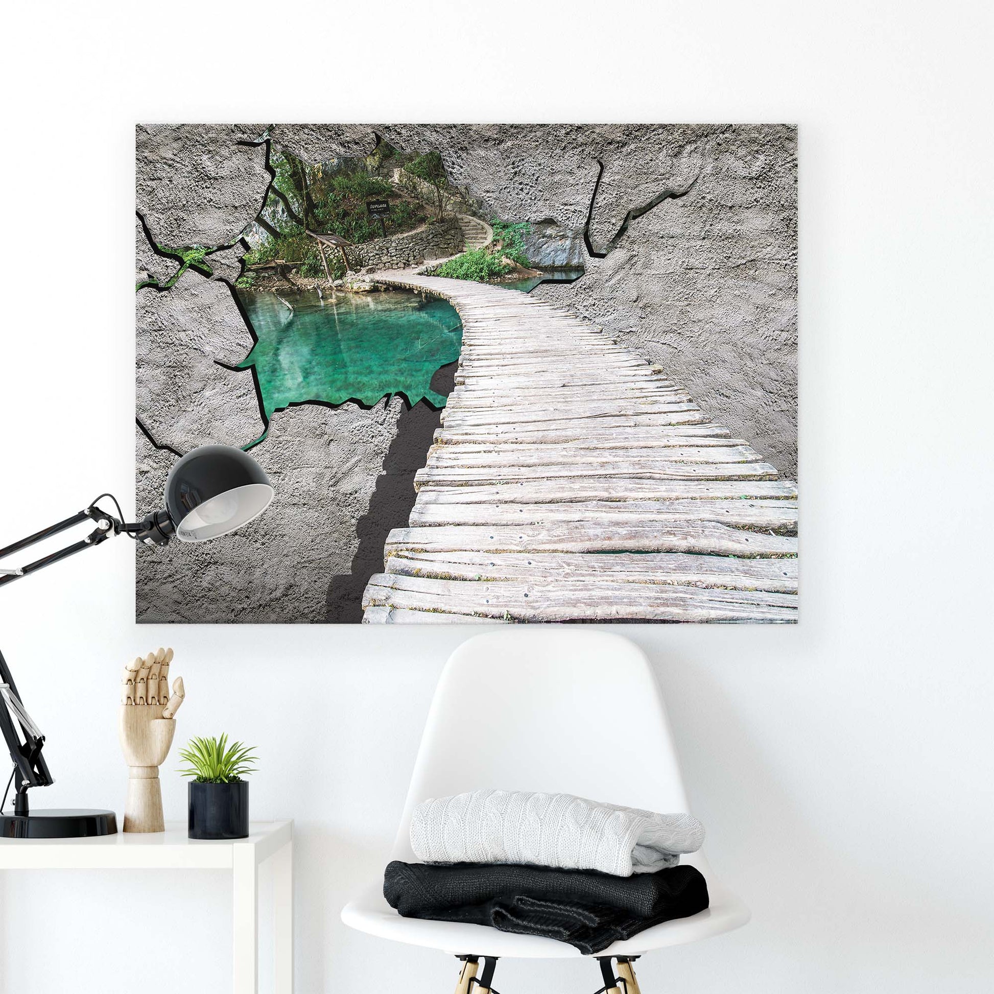 Lakes & Waterfalls Canvas Photo Print - USTAD HOME