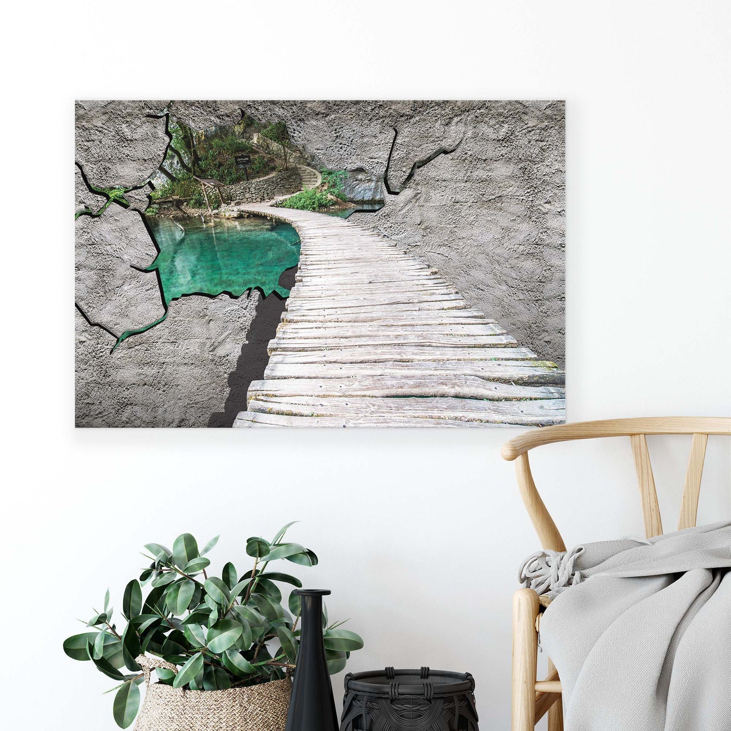 Lakes & Waterfalls Canvas Photo Print - USTAD HOME