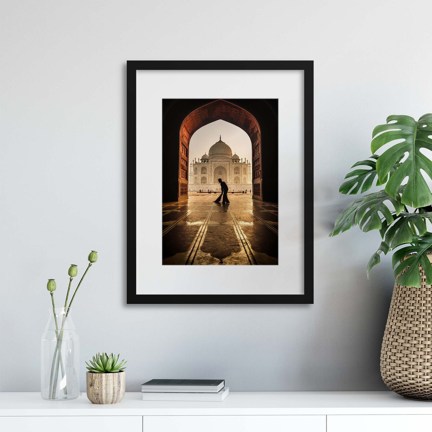 Taj Mahal Caretaker by Pavol Stranak Framed Print - USTAD HOME