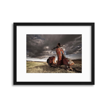 Vespa by &THORN;orsteinn H. Ingibergsson Framed Print - USTAD HOME