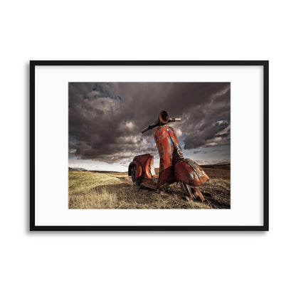 Vespa by &THORN;orsteinn H. Ingibergsson Framed Print - USTAD HOME