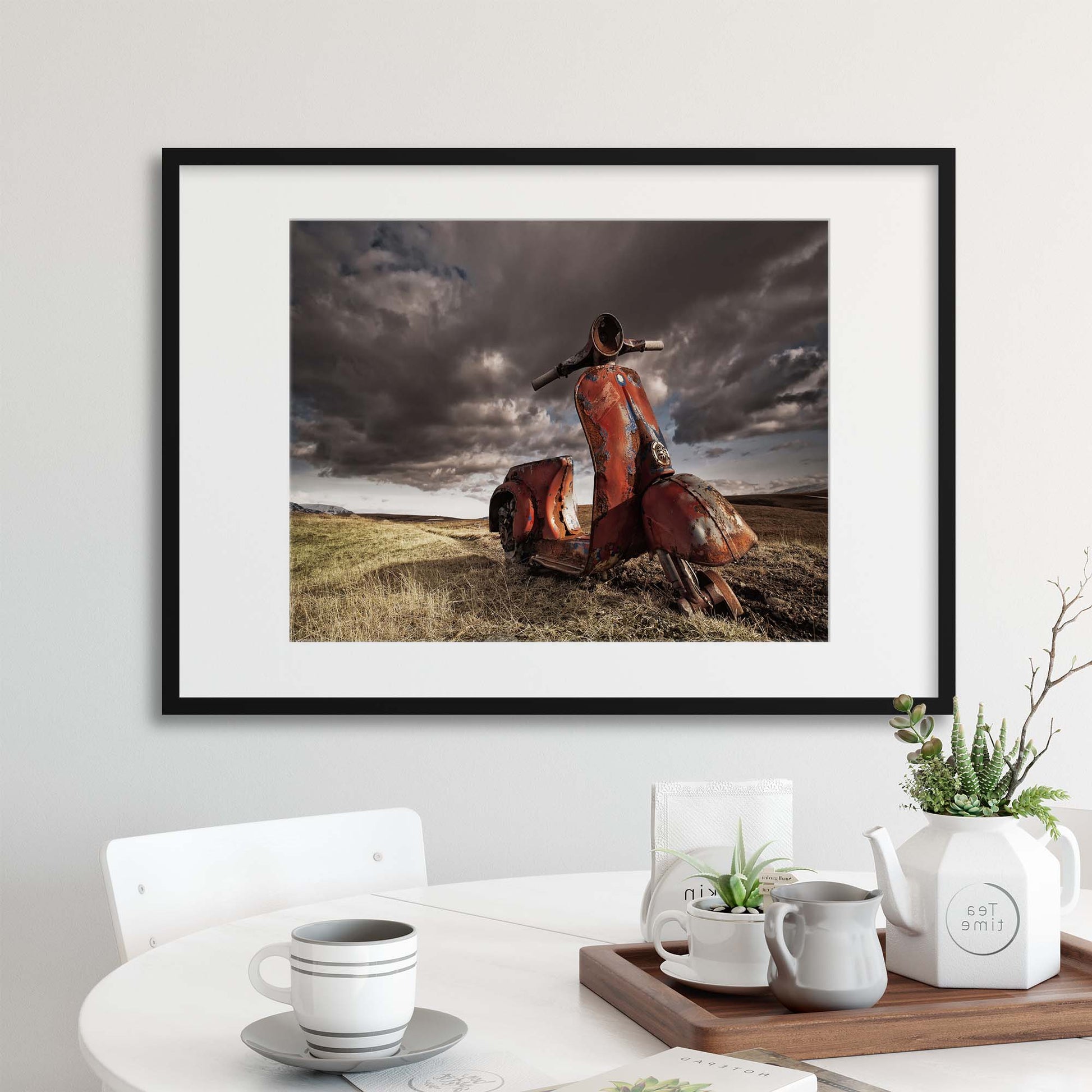 Vespa by &THORN;orsteinn H. Ingibergsson Framed Print - USTAD HOME