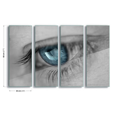 Music in Her Eyes by Xavier Garci Glass Print - USTAD HOME