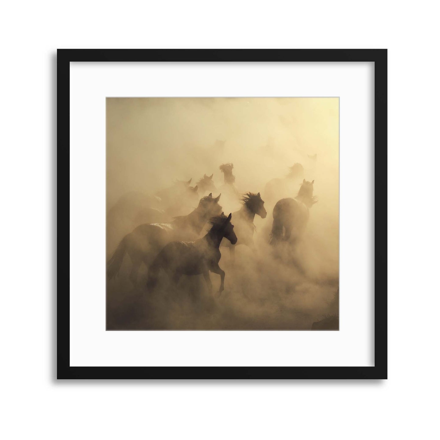 Migration of Horses by Hüseyin Ta&#351;k&#305;n Framed Print - USTAD HOME