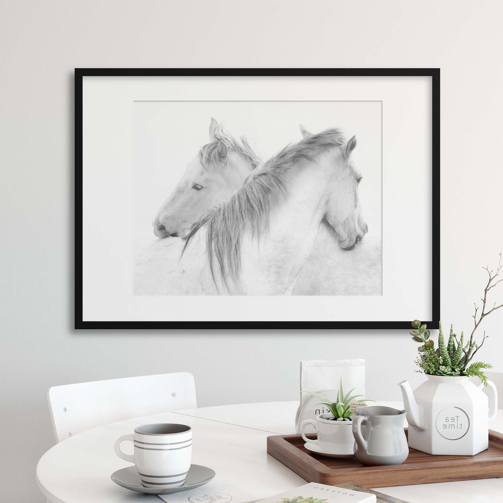 Horses by Marie-Anne Stas Framed Print - USTAD HOME