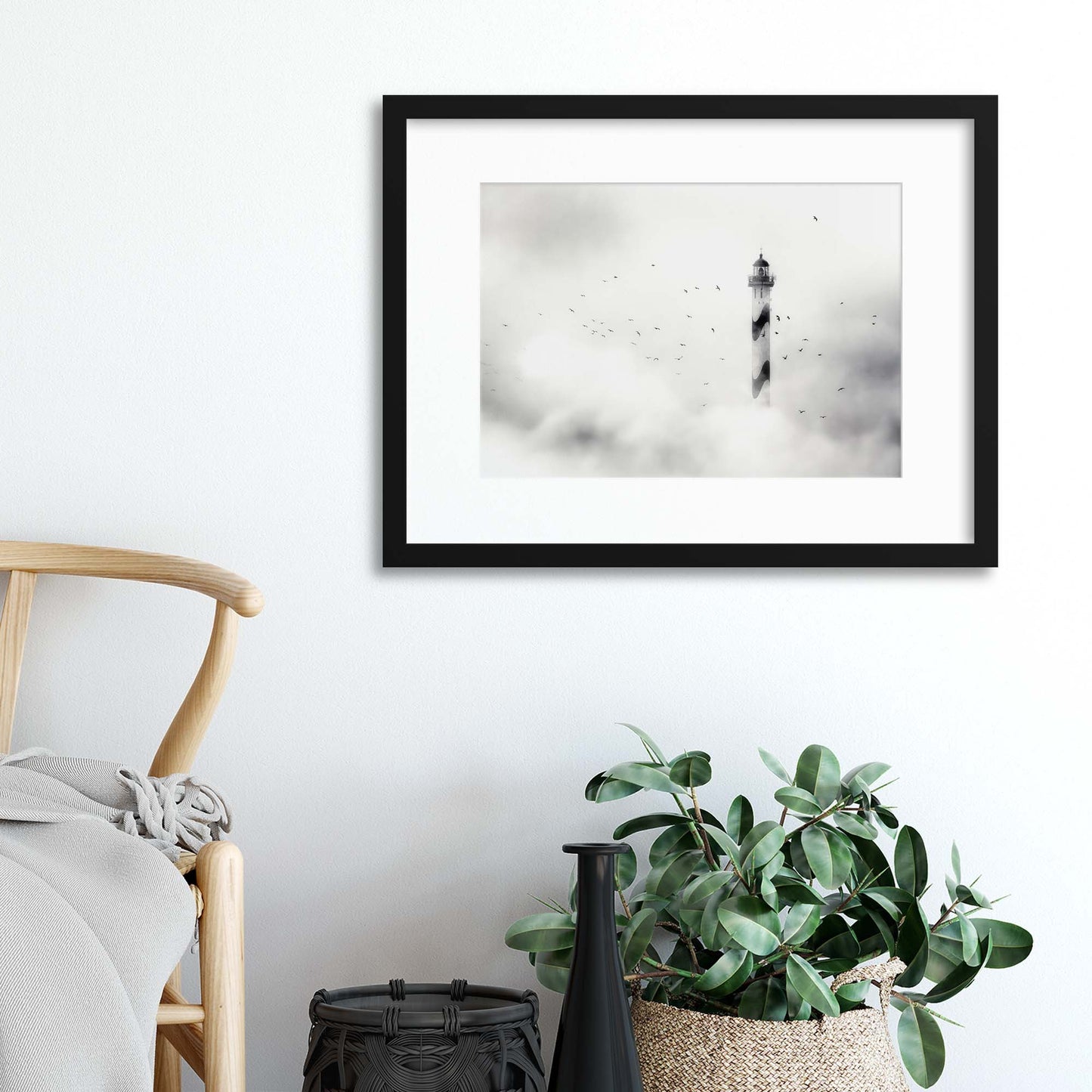 The Fog by Piet Flour Framed Print - USTAD HOME