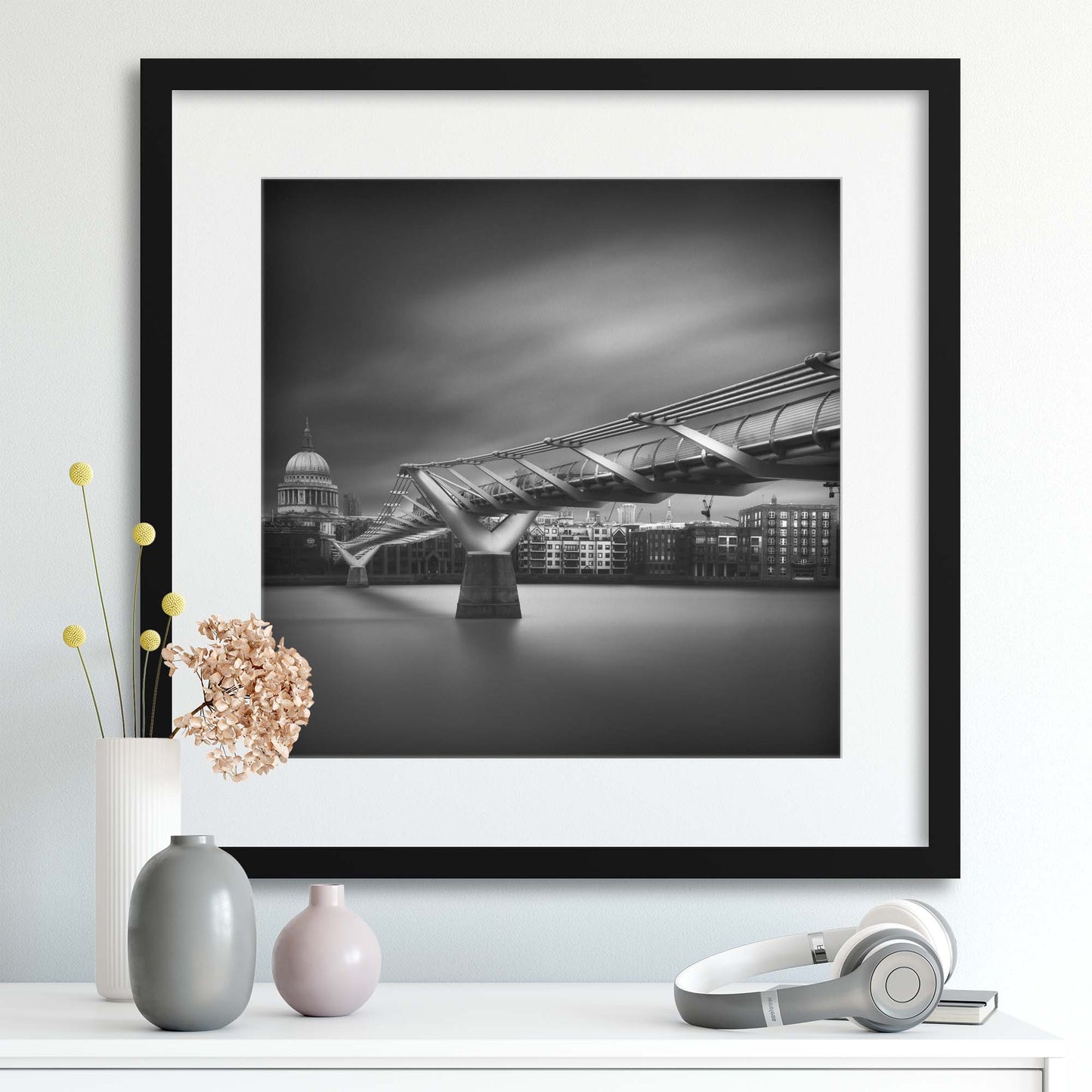 Millennium bridge by Ahmed Thabet Framed Print - USTAD HOME