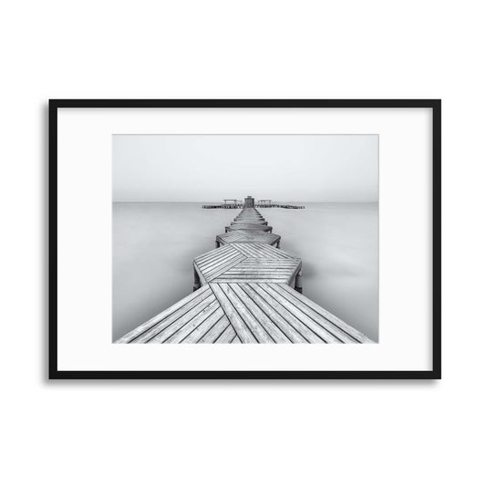 The Pier by Xavier Garci Framed Print - USTAD HOME