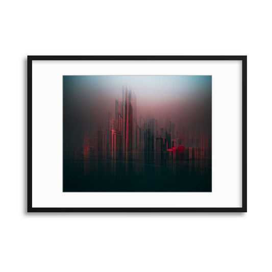 Abu Dhabi Skyline by Carmine Chiriac&ograve; Framed Print - USTAD HOME