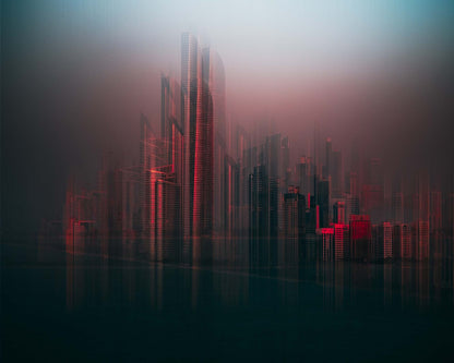 Abu Dhabi Skyline by Carmine Chiriac&ograve; Framed Print - USTAD HOME