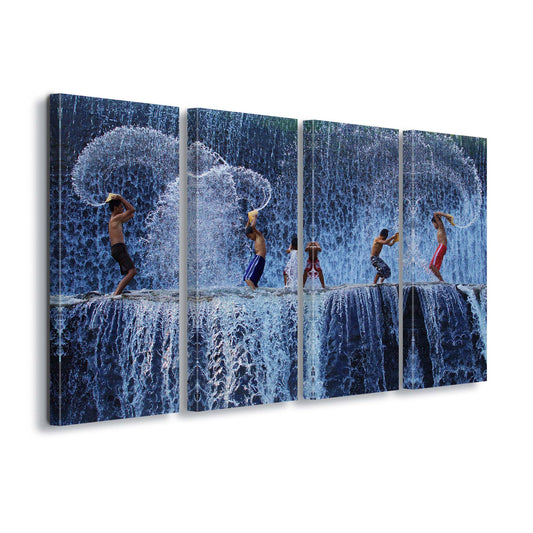 Playing with Splash by Angela Muliani Hartojo Canvas Print - USTAD HOME