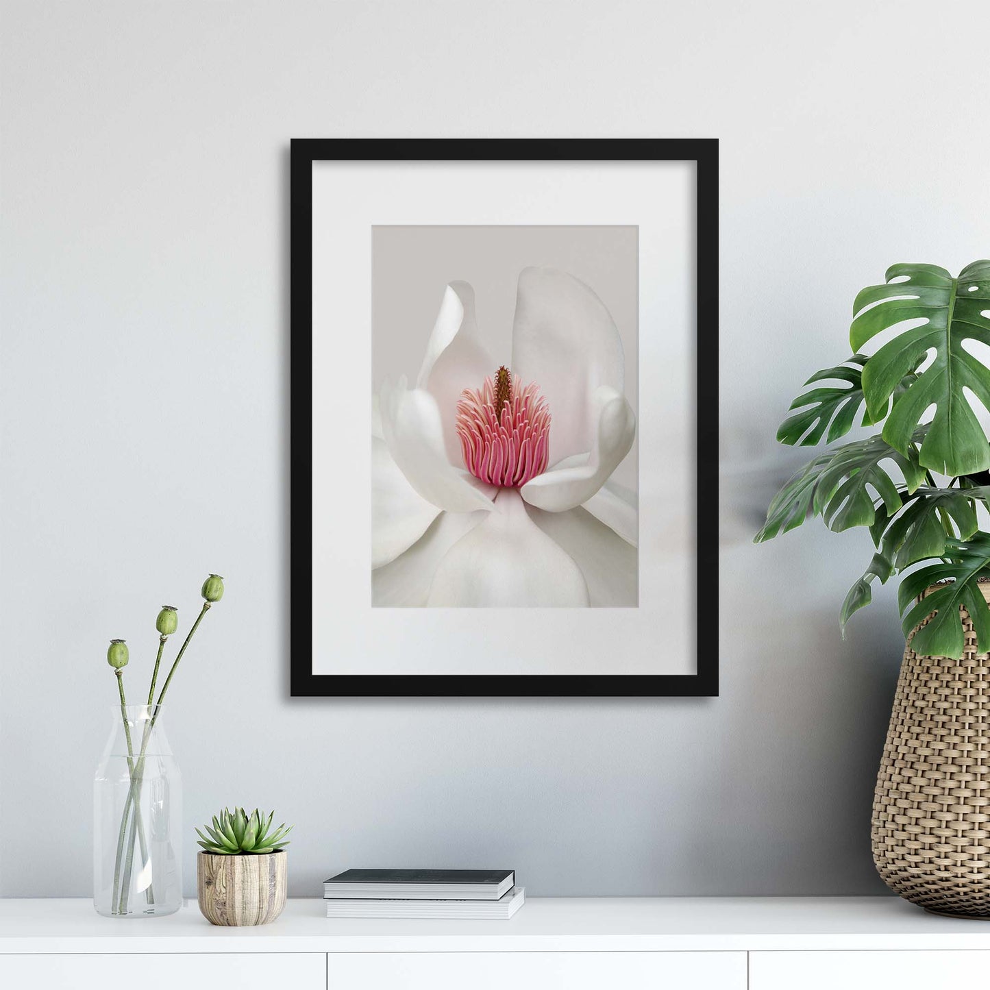 Magnolia by Brian Haslam Framed Print - USTAD HOME